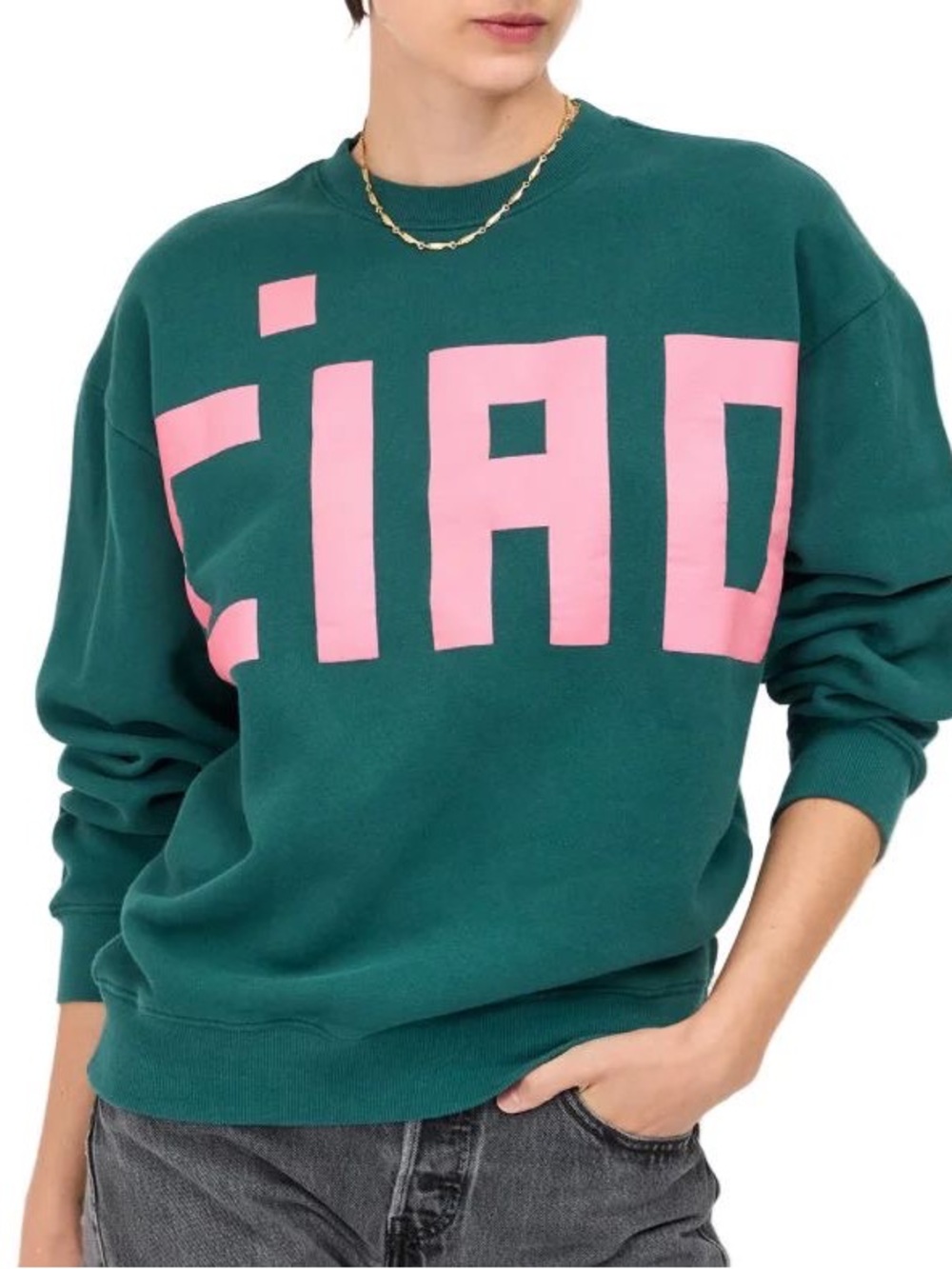 Ciao Oversized Sweatshirt Deep Pine size XS